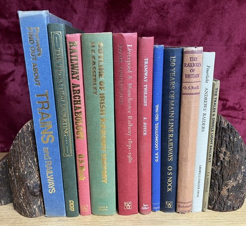 Railways trains books mixed - trains,